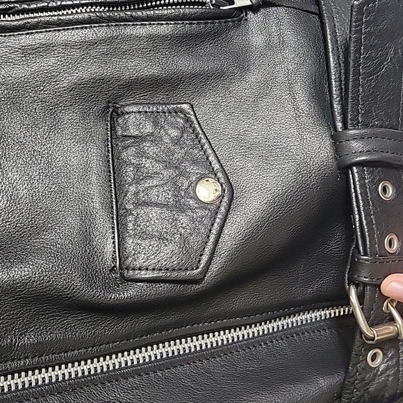 Vintage Thick Utility Riding Leather Biker Jacket - Picture 2 of 13